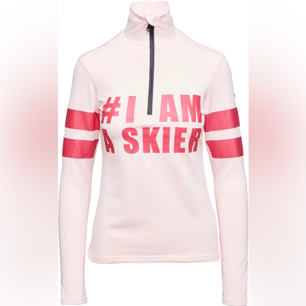 GOLDBERGH Skier Pully Half-Zip Base Layer in Ballet Pink - Size XS